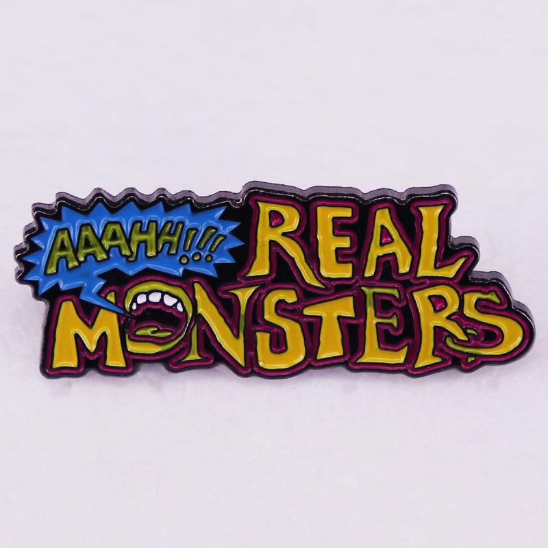 Ah! Real Monsters Vintage Cartoon Brooch Badge Accessory