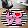 1pc LOVE Heart Print Chair Carpet for Office Non Slip, Machine Washable Rug for Office, Room Holiday Decor for Christmas, Birthday Polyester
