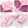 Girls Fleece Lined Windproof Reversible Hooded Kids Casual Outerwear Jacket