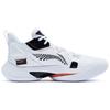Li-Ning Air Strike 8 Shock Absorption Anti-Slip Wear-Resistant Mid-Top Basketball Shoes Men Sneakers White Black ABPR035-4