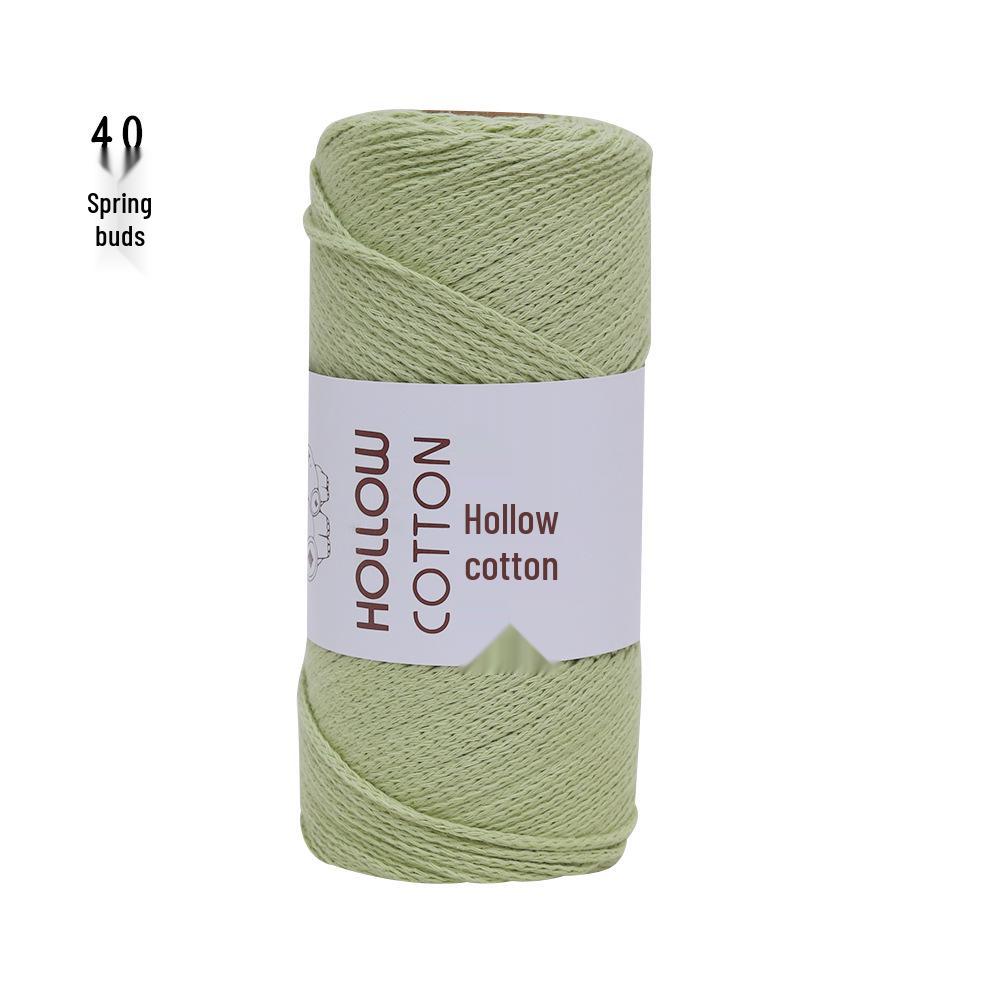 2mm Hollow Pure Cotton Scarf & Bag Yarn for DIY Crochet and Handwoven Projects