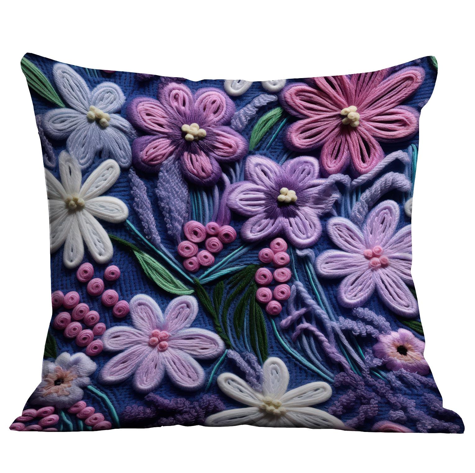 

Новая имитация вышитой цветочной наволочки из короткого вельвета с двусторонней печатью, наволочка для домашней диванной подушки 45 * 45Cm