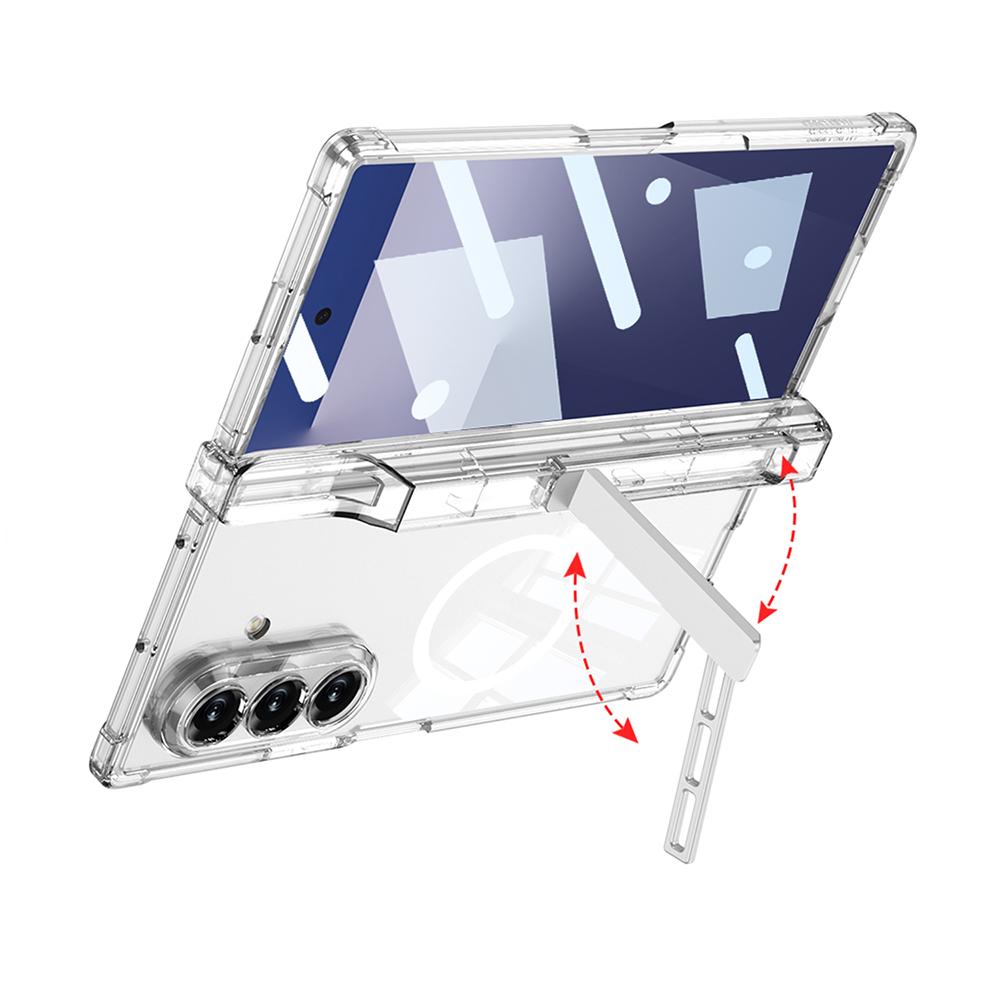 GKK For Samsung Galaxy Z Fold7 5G Magnetic Case Airbag Drop-Proof Hinge Protection Phone Cover with Pen Holder/Kickstand