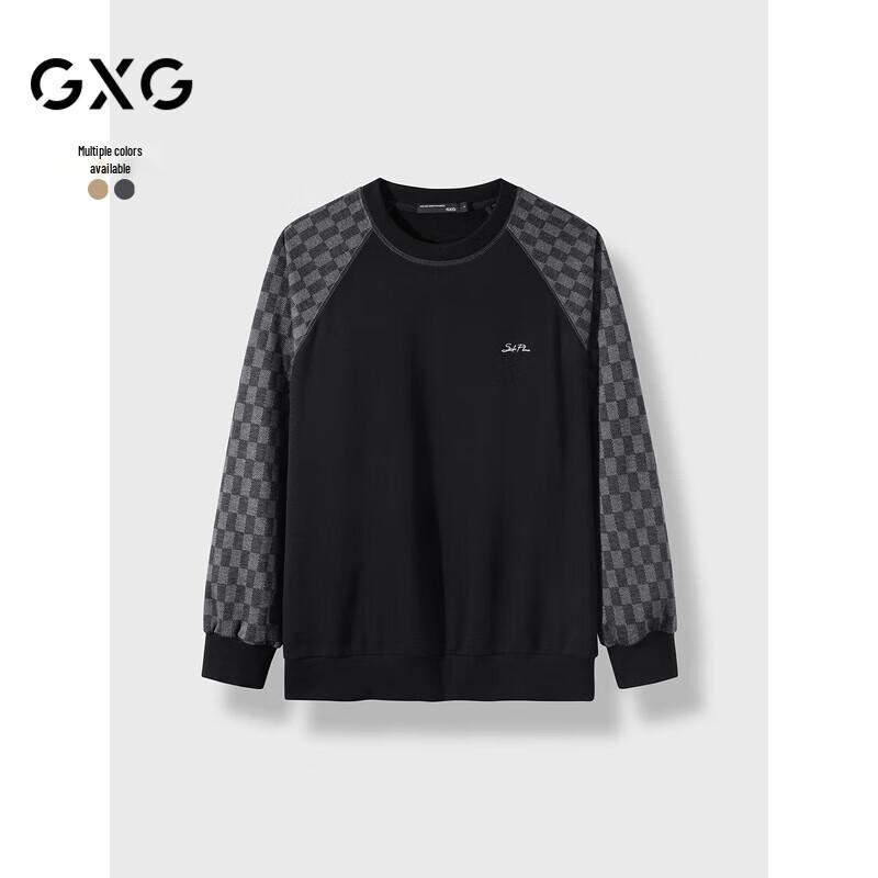 Мужской клетчатый свитшот GXG 2024 с круглым вырезом XL