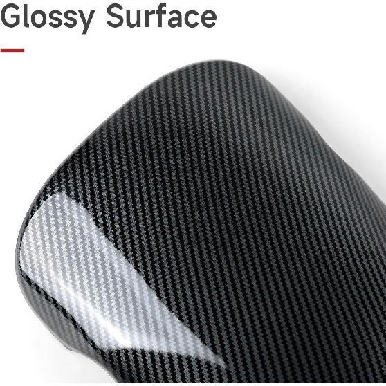 Car Center Console Armrest Storage Box Sticker ABS Carbon Fiber Decal Interior Trim Cover for Ford Mustang 2015-2026 / Shelby GT350 2015- / GT500 -