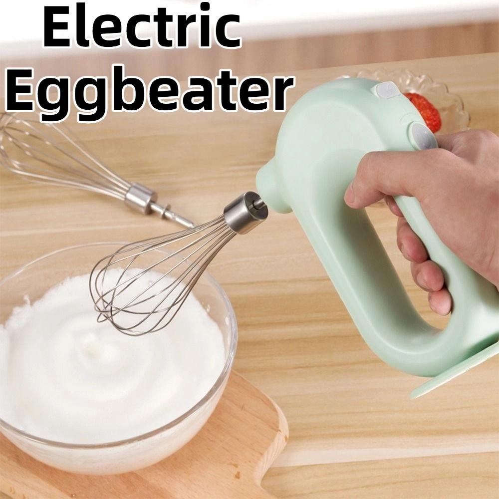 Portable Electric Eggbeater Adjustable Gears Mini Egg Beater Electric Cordless Mixer Whipped Cream