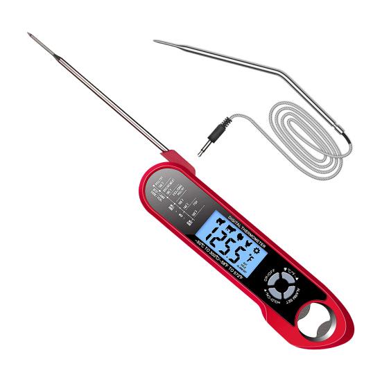 

Oven Meat Safe Instant Read 2 in 1 Dual Probe Food Thermometer красный