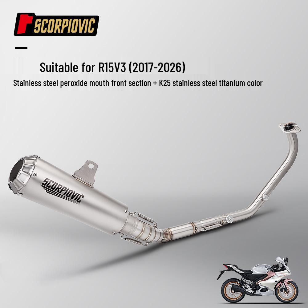 Motorcycle R15 V3 Full System Exhaust with Dual Oxygen Sensors and Muffler