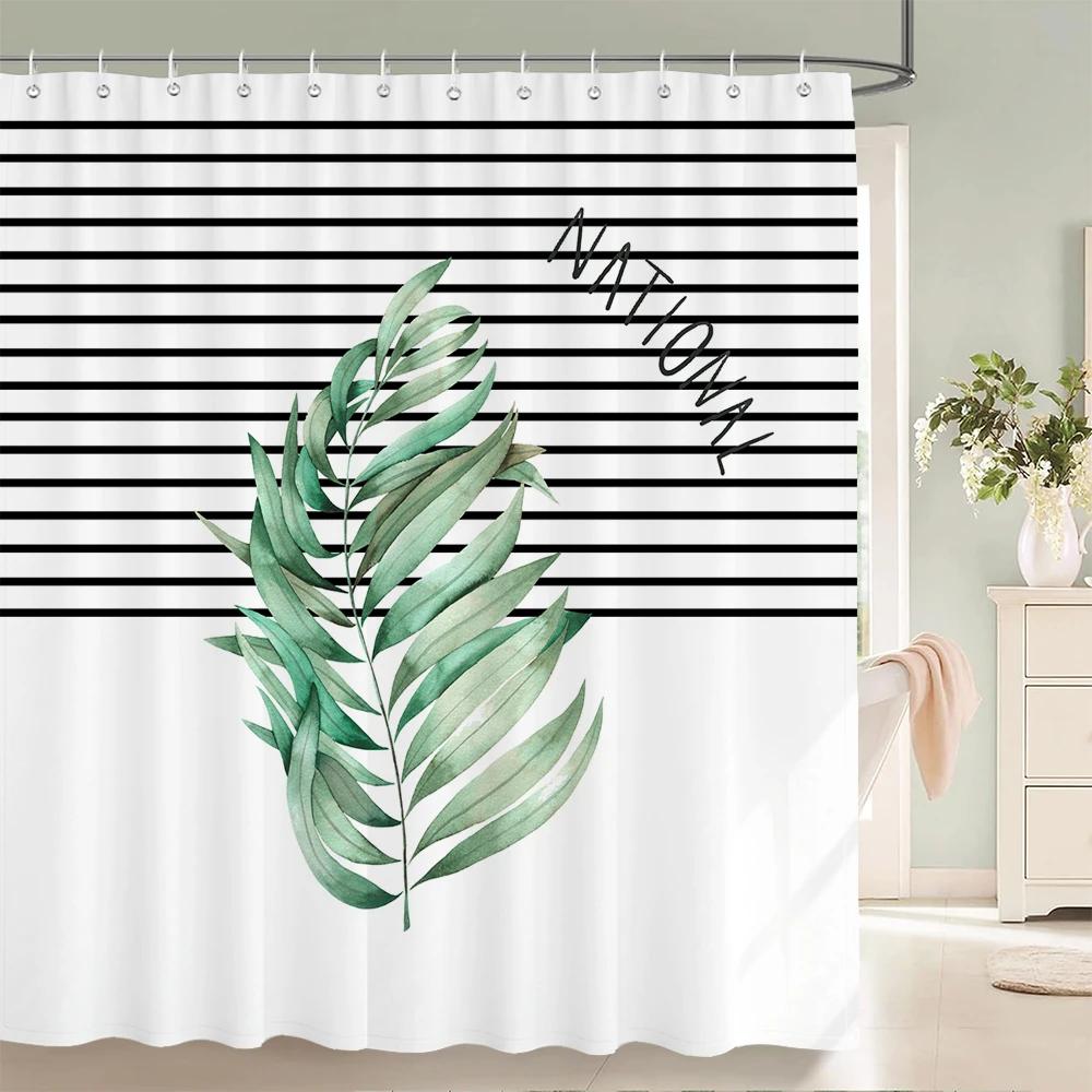 

Тропическое растение кактус занавеска для душа 180см *180см с крючками, цветочная водонепроницаемая занавеска для душа, занавески для душа для ванной W90xH180cm