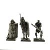 1pc Desktop Metal Copper Ornaments Figure Roman Legion Shield Soldier Model Archer Medieval Military Toys