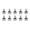 10pcs Watch Crown Parts Alloy Professional Precise Waterproof Watch Repairing Crowns Spare Parts Silver