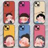 Coque de téléphone fille mignonne et originale Noir Mat Mince Coque de téléphone Pour iPhone17 16 15 14 13 ProMax