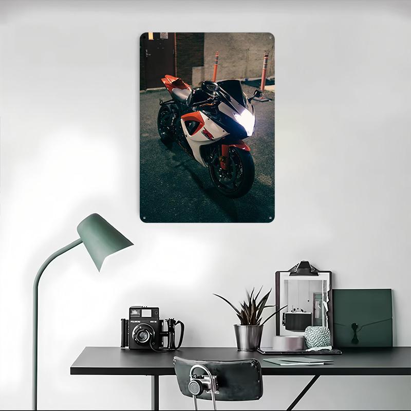 Motorrad GSX R Metallposter Benutzerdefinierte Wandkunst Retro Vintage Blechschilder für Man Cave Dekoration Heimdekor Zubehör