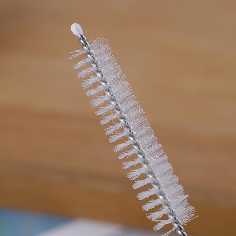 Pailles à courbure droite en verre Transparent, brosse de nettoyage pour boissons, Bar, 5 pièces