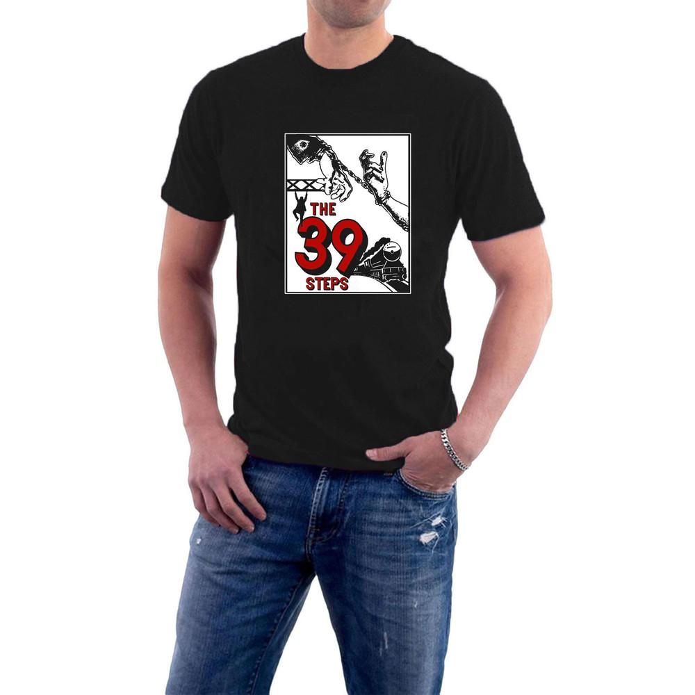 

39 Steps T-shirt Spy Novel Book Inspired Classic Movie Parody Tee by Sillytees S