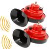 2PCS 300DB Snail Trumpet Motorcycle Horn 12V Universal Loud Car Air Horn for Truck Lorry SUV RV Snail Electric Car Horn