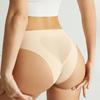 Girls' Transparent Mesh Sexy Big Heart Hollowed-out Panties with Briefs for Ladies with Low Waist Ice Silk Underwear