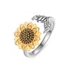 Sunflower Copper Ring With Electroplated Finish For Daily Wear And Special Occasions