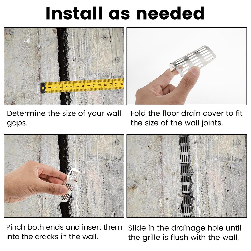 25Pcs Stainless Steel Brick Drain Hole Covers Protective Weep Hole Filter Bathroom Pool Floor Drain Cover Drain Hair Catcher