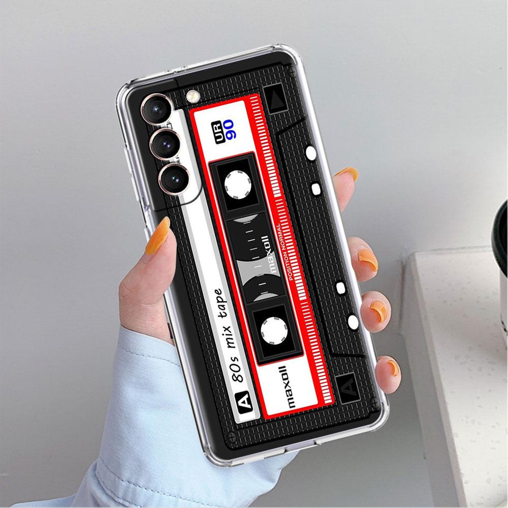

Винтажный прозрачный чехол в стиле ретро с кассетой для Samsung Galaxy S22 S20 FE S21 S10 S9 Plus Note 20 Ultra 10 Lite Phone Shell Samsung S21 5G
