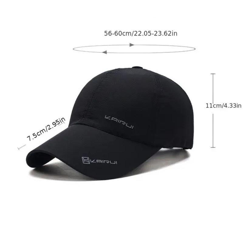 Solid Sports Baseball Cap, Sun Protection Quick Drying Snap Buckle Soft Top Casual Outdoor Dad Hat For Adults