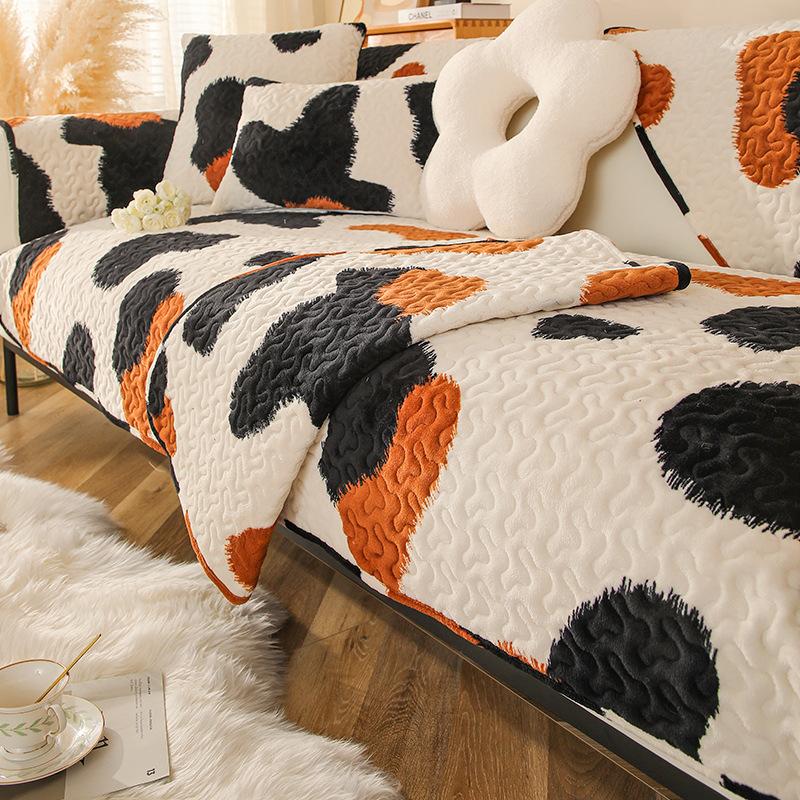 Universal Milk Velvet Sofa Cushion for All Seasons, Thickened Sofa Cover, Plush Cover Cloth