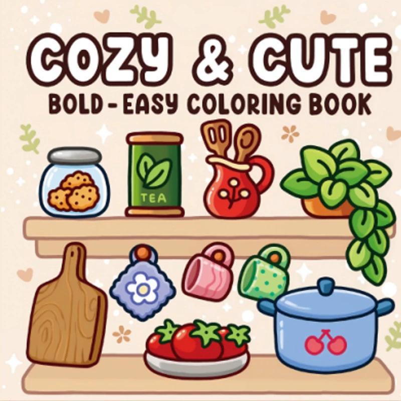Coloring Book For Adults And Teens Halloween Theme Featuring Adorable Creepy Creatures In CUTE GROOVY For Relaxation Gift