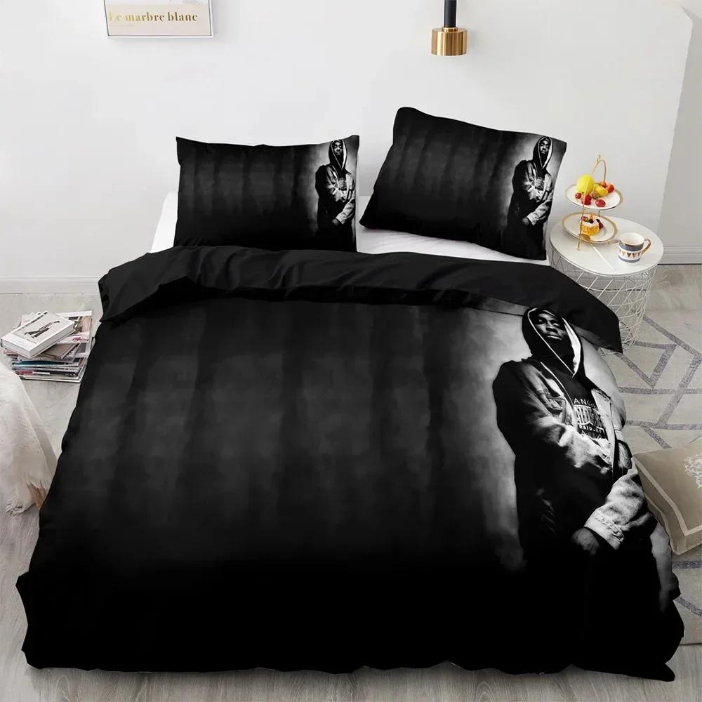 3D Print Tupac Shakur Rapper 2Pac Comfortable Duvet Quilt Cover Pillowcase Bedding Set Children Bedroom Decoration Home Textile