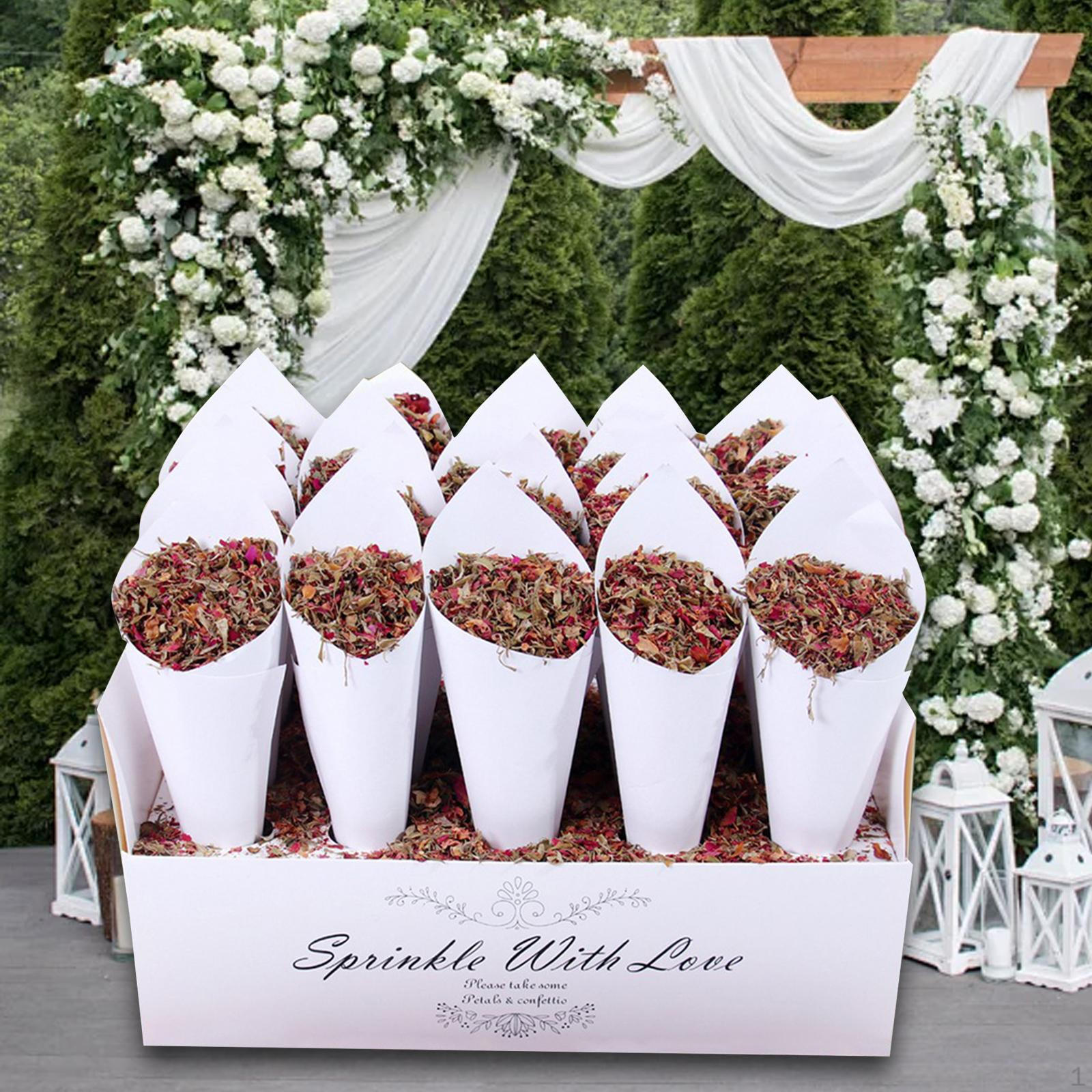 

Лоток для конфетти, бумажные конусы и подставка, держатель свадебного конуса для 20 Holes White