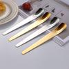 1PCS Flat Coffee Spoon Stainless Steel Coffee Stirrers Tea Spoons Ice Cream Cake Dessert Spoon Bar Kitchen Tableware