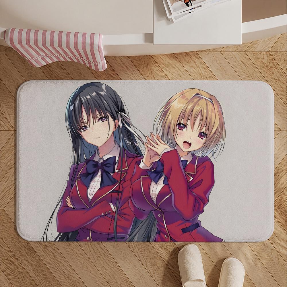 Anime-Classroom of the EliteS Floor Mat Soft Non-Slip Bath Mat, Bedside Carpet, Absorbent Doormat for Home