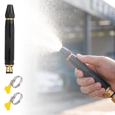 GAOYASHUIQIANG Car Wash Water Gun Nozzle Set with Multiple Hose Clips Includes 2 or 3 Nozzles and 4 or 6 Adjustable Hose Clamps for Outdoor Cleaning