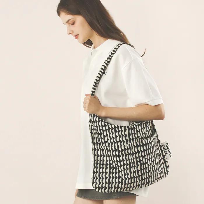 Rabbit eco bag_Mono ripple
