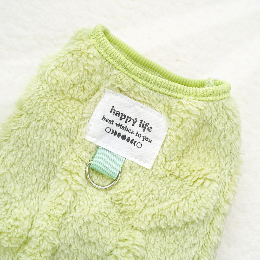 Winter Dog Clothing Small Breed Thermal Fleece Vest Jacquard Heart Pattern Sleeveless Pet Apparel Puppy Kitten Cold Weather Wear Lightweight Warm Coat