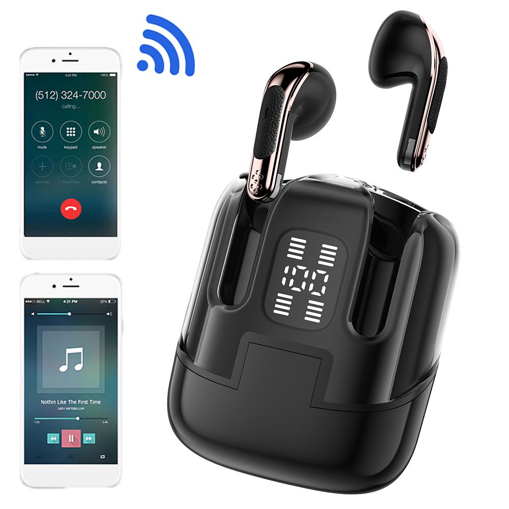 

Стерео басовые наушники Bluetooth-совместимые 5.4 для спорта, тренировок, бега, тренажерного зала / белый