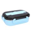 Lunch Box 304 Stainless Steel 3 Grids   Box Microwaveable with Spoon Chopsticks for Camping Traveling