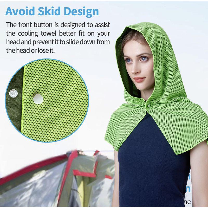 

Dual-Purpose Cold Feeling Sports Scarf Riding Cap Sun Hat Fitness Beach Sun Protection Shawl Quick-Drying Headscarf Green 58*30cm