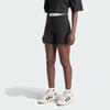 adidas Originals Tape Short Tights Color Block Ribbed Knit Sports Shorts Women Shorts Black IS2364