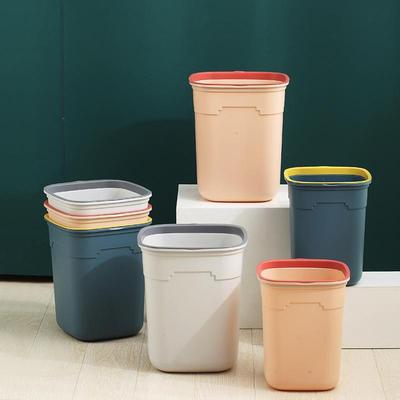 High-Capacity Minimalist Square Trash Can for Bathroom, Kitchen & Living Room