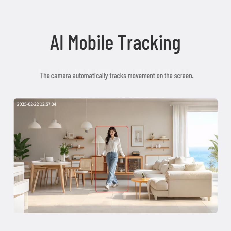 TCL 360° Dual-Lens 8MP Indoor Wi-Fi Security Camera