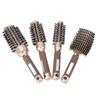 4 Stück Professionelles Haarbürsten-Set Bogenform Haarbürste Rundbürste zum Föhnen Locken Golden