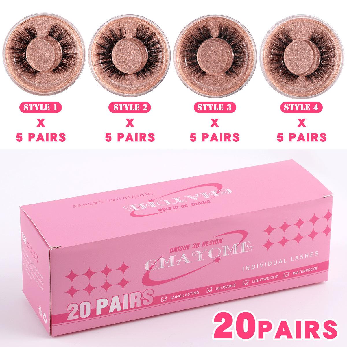 

20 Boxes Of Mixed Dense Exaggerated False Eyelashes, Natural Curled Eyelashes.