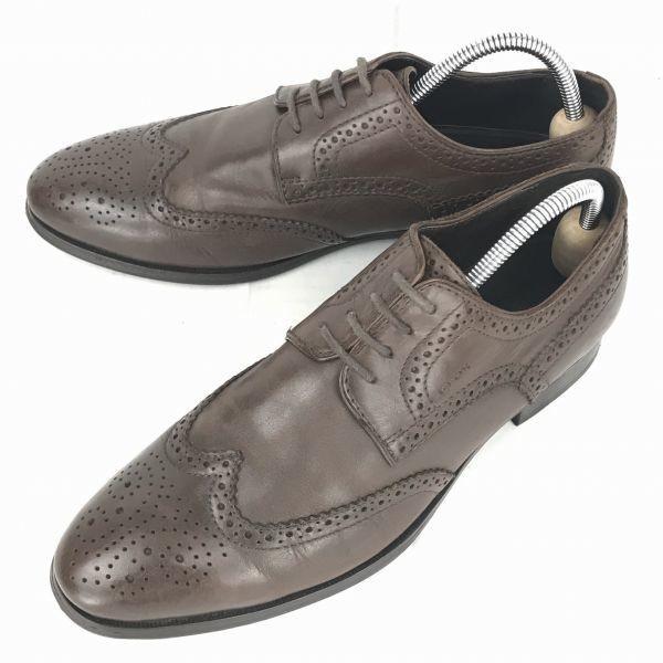 

GEOX Leather Wingtip Shoes [26.0/Dark Brown] Dress Shoes
