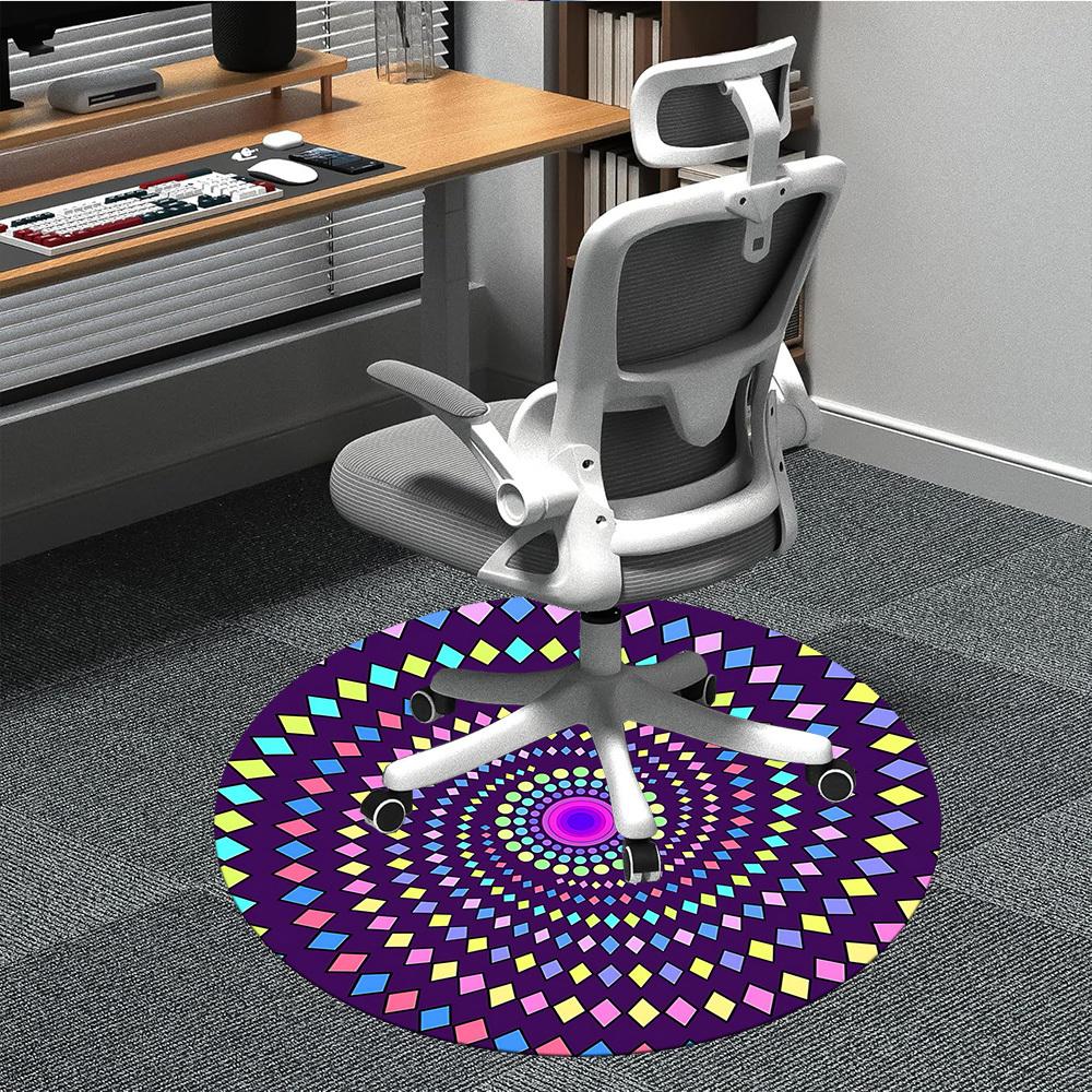 

1pc Colorful Mandala Pattern Chair Carpet for Office, Soft Flannel Throw Mat, Perfect for Office,Holiday Party Decoration Choice yy251113123 80cm by 80cm