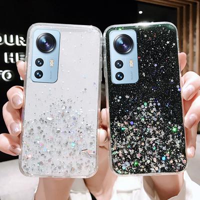 Luxury Glitter Clear Soft Case For Xiaomi Mi 12 12X 12S 12T 11 11T 10 10T Pro Lite Silicone Case For Poco X4 X3 M4 M3 F3 F2 Pro