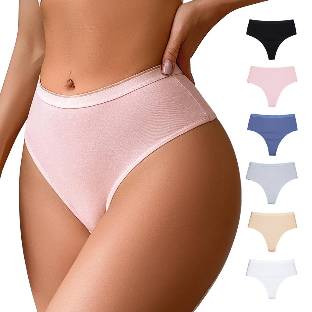 Women's High Waisted Thong, Women's Indoor Fitness Underwear, Belly Hugging Sexy Thong
