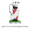 Golf Club Pen Holder Set with 3 Pens - Office Desk Decor