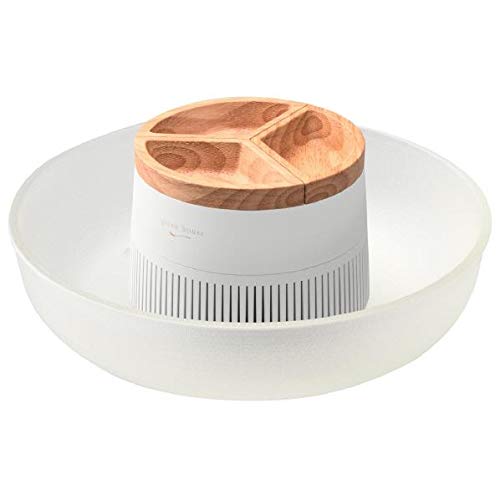 

Green House Nagashi Somen Bowl Wood Grain Condiment Tray Silent Design White GH-SOMENBT-WH