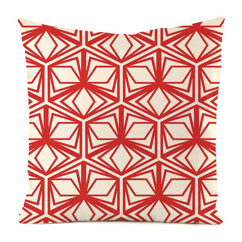 Home Decor Geometric Pattern Digital Print Pillow Covers Pattern Cushion Cover Suitable for Sofa Bedroom Car Pillow Cover