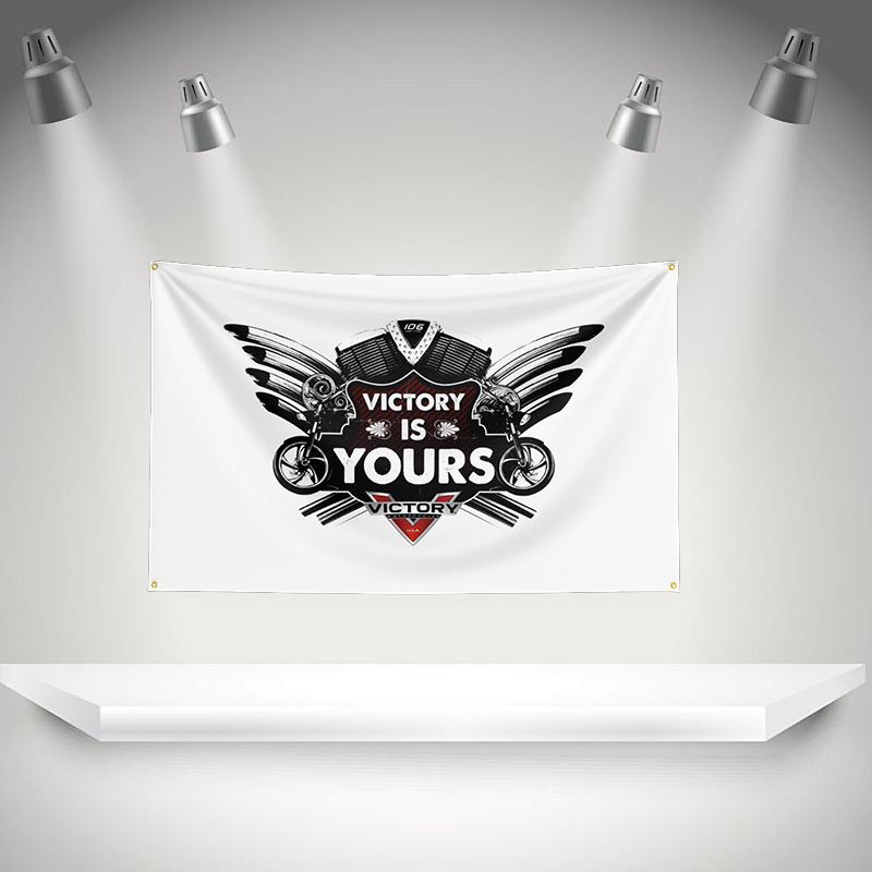 Vvictorys 9 Motoröl Flagge Hintergrund Wandteppich HD-Druck Ausstellung Rennmotor-Fans Veranda Garage Dekoration